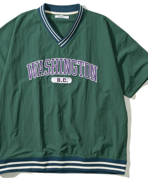 SlashDate(スラッシュデイト)の「リブラインVネックナイロンプルオーバー/ビッグシルエット/WASHINGTON(シャツ/ブラウス・レディース・ブラック/ネイビー/グリーン/マスタード・M/L)」の15枚目の写真