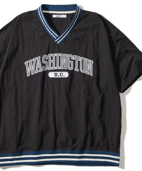 SlashDate(スラッシュデイト)の「リブラインVネックナイロンプルオーバー/ビッグシルエット/WASHINGTON(シャツ/ブラウス・レディース・ブラック/ネイビー/グリーン/マスタード・M/L)」の21枚目の写真