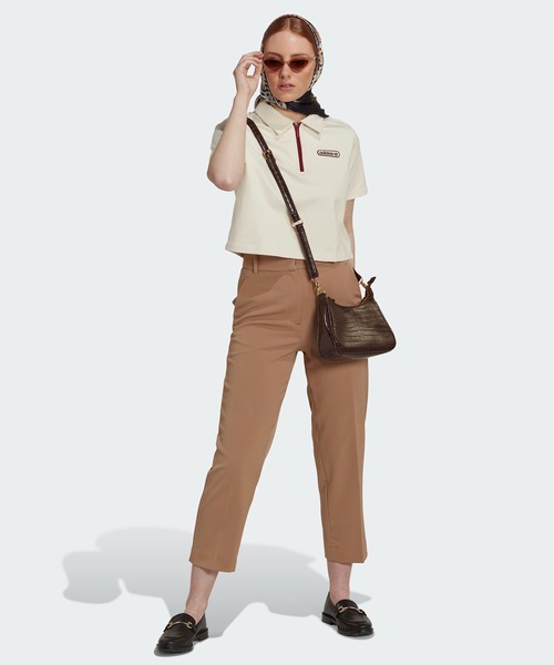 adidas（アディダス）の「クロップジップ ポロシャツ / 夏服