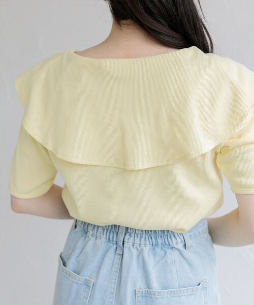 ems excite(エムズエキサイト)の「デカ襟半袖テレコCT(Tシャツ/カットソー・レディース・ブラック/オフホワイト/イエロー/レッド系その他3・FREE)」の19枚目の写真