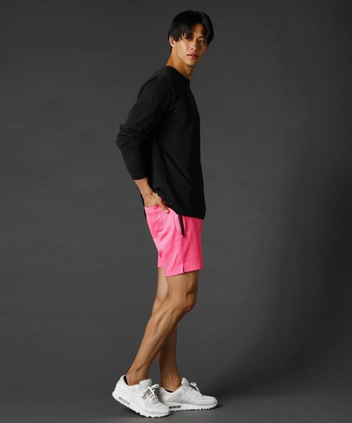 ストレッチジャージーベルトループ付き2WAYゴルフイージーショーツ