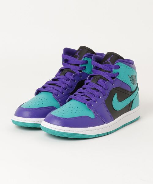 JORDAN BRAND(ジョーダンブランド)の「JORDAN BRAND WOMENS AIR JORDAN 1 MID / ジョーダン ブランド ウィメンズ エア ジョーダン ワン ミッド / NIKE 【SP】(スニーカー・レディース・ブルー・24.0cm/24.5cm/23.5cm)」の4枚目の写真