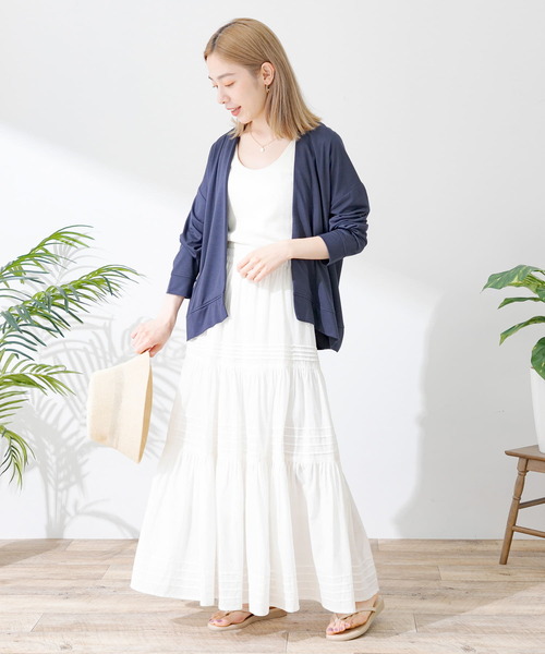 URBAN RESEARCH Sonny Label（アーバンリサーチサニーレーベル）の「エアリーコットンティアードピンタックスカート（スカート・レディース・ブラック/オフホワイト/グリーン・FREE）」の10枚目の写真