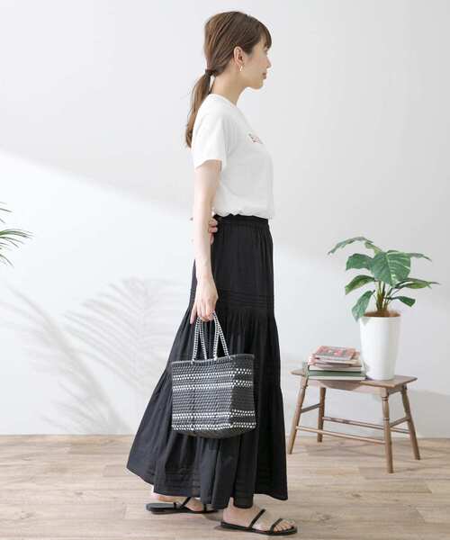 URBAN RESEARCH Sonny Label（アーバンリサーチサニーレーベル）の「エアリーコットンティアードピンタックスカート（スカート・レディース・ブラック/オフホワイト/グリーン・FREE）」の18枚目の写真