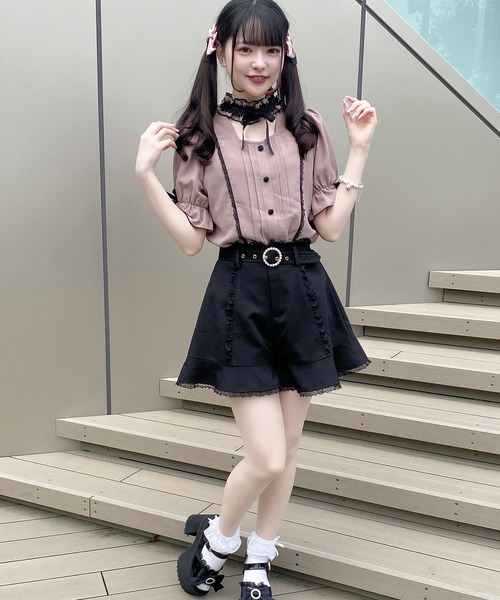 ROJITA（ロジータ）の「デコルテ開きフリルリボンブラウス（シャツ/ブラウス・レディース・ホワイト/ブラック/ピンク・FREE）」の10枚目の写真