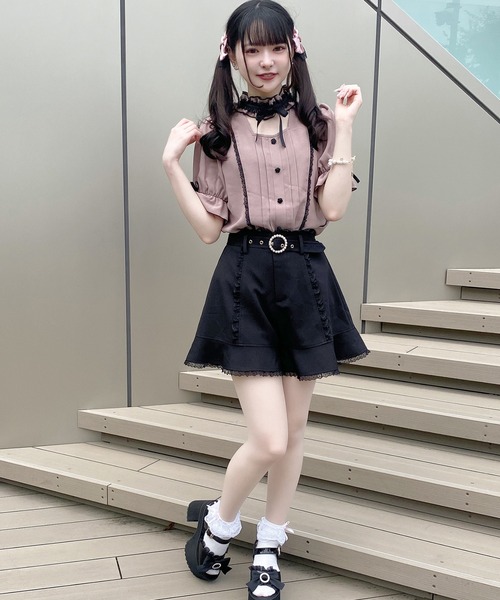 ROJITA（ロジータ）の「デコルテ開きフリルリボンブラウス（シャツ/ブラウス・レディース・ホワイト/ブラック/ピンク・FREE）」の11枚目の写真