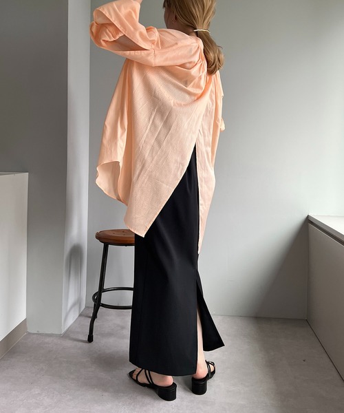 レーススリットシャツ　レマージュ レースBIG襟シャツ | CAPRICIEUX LE'MAGE(カプリシュレマージュ