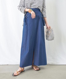 LC/LLL デニムサイドベルトスカート