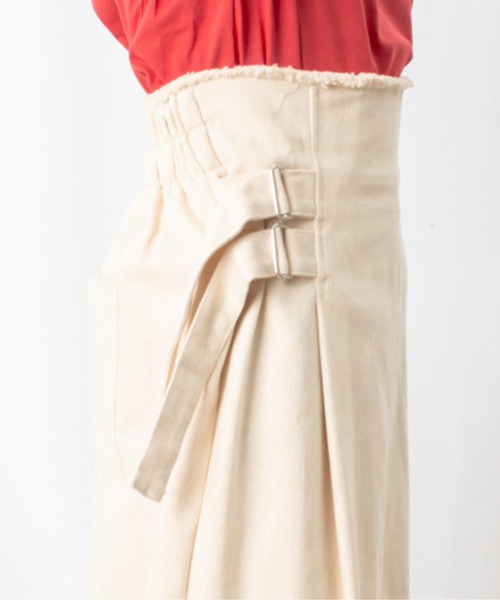 LUCA/LADY LUCK LUCA（ルカ/レディラックルカ）の「LC/LLL デニムサイドベルトスカート（デニムスカート・レディース・インディゴブルー/ライトベージュ・FREE）」の22枚目の写真