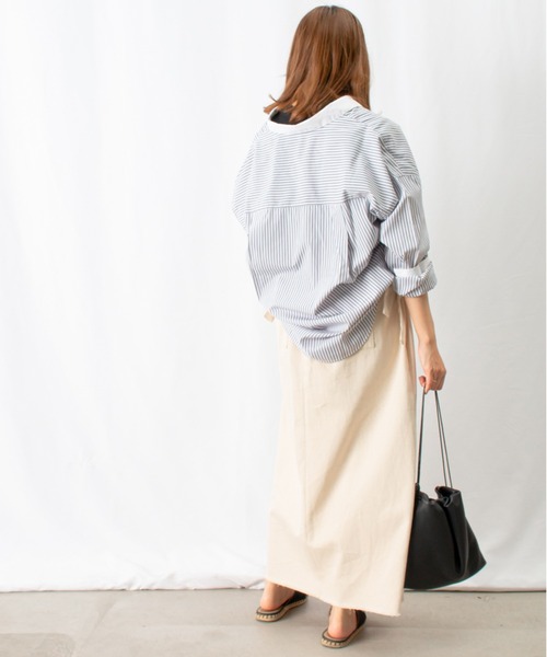 LUCA/LADY LUCK LUCA（ルカ/レディラックルカ）の「LC/LLL デニムサイドベルトスカート（デニムスカート・レディース・インディゴブルー/ライトベージュ・FREE）」の9枚目の写真