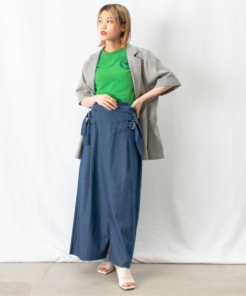 LUCA/LADY LUCK LUCA（ルカ/レディラックルカ）の「LC/LLL デニムサイドベルトスカート（デニムスカート・レディース・インディゴブルー/ライトベージュ・FREE）」の17枚目の写真