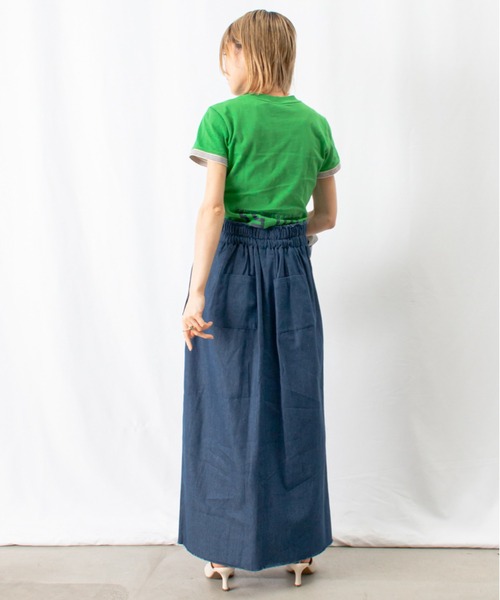 LUCA/LADY LUCK LUCA（ルカ/レディラックルカ）の「LC/LLL デニムサイドベルトスカート（デニムスカート・レディース・インディゴブルー/ライトベージュ・FREE）」の19枚目の写真