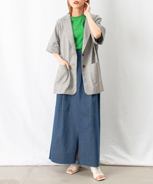 LUCA/LADY LUCK LUCA（ルカ/レディラックルカ）の「LC/LLL デニムサイドベルトスカート（デニムスカート・レディース・インディゴブルー/ライトベージュ・FREE）」の13枚目の写真