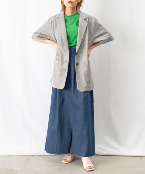 LUCA/LADY LUCK LUCA（ルカ/レディラックルカ）の「LC/LLL デニムサイドベルトスカート（デニムスカート・レディース・インディゴブルー/ライトベージュ・FREE）」の14枚目の写真