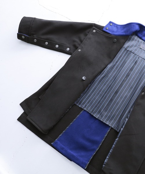 osharewalker（オシャレウォーカー）の「【廃盤】『スタンドカラー配色メルトンコート』（その他アウター・レディース・ブラック・FREE）」の22枚目の写真