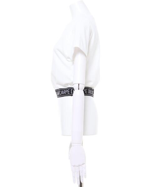 INGNI(イング)の「裾ゴムロゴTシャツ(Tシャツ/カットソー・レディース・グリーン/オフホワイト/ブラック・M)」の5枚目の写真