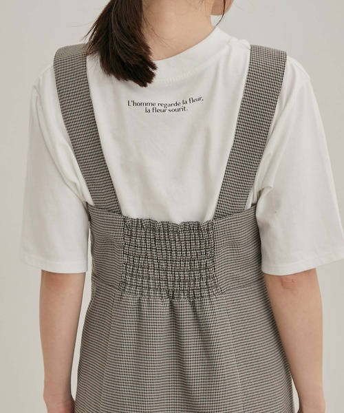 VIS（ビス）の「【洗える・EASY CARE】【セットアップ対応】チェック＆無地ジャンパースカート（ジャンパースカート・レディース・グレー系その他/キャメル・FREE）」の13枚目の写真