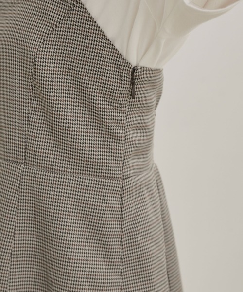 VIS（ビス）の「【洗える・EASY CARE】【セットアップ対応】チェック＆無地ジャンパースカート（ジャンパースカート・レディース・グレー系その他/キャメル・FREE）」の22枚目の写真