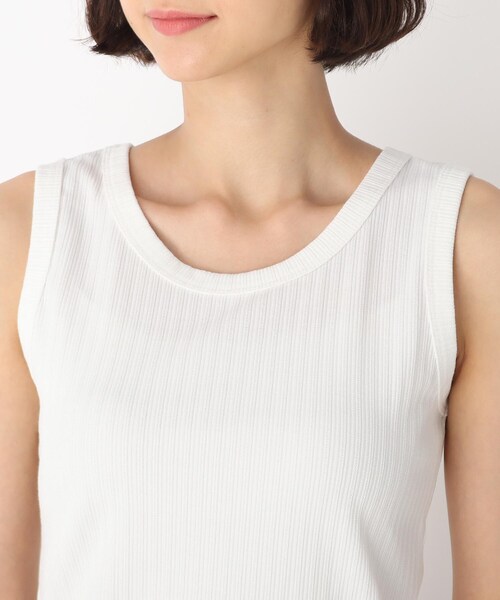 LAURA ASHLEY(ローラアシュレイ)の「【洗える】飾り編みリブジャージータンクトップ(タンクトップ・レディース・アイボリー/ライトグレー/ブラック/ベビーピンク/ネイビー・38/40)」の15枚目の写真