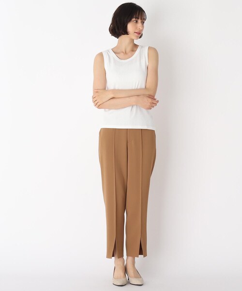 LAURA ASHLEY(ローラアシュレイ)の「【洗える】飾り編みリブジャージータンクトップ(タンクトップ・レディース・アイボリー/ライトグレー/ブラック/ベビーピンク/ネイビー・38/40)」の20枚目の写真