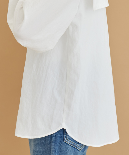 美品 lohen ローヘン ケープブラウス ビックカラー セーラーカラー 白