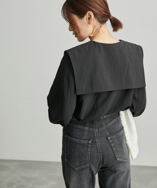 ROPE' PICNIC（ロペピクニック）の「リンクコーデ/セーラーカラーブラウス（シャツ/ブラウス・レディース・ホワイト/ブラック/カーキ/グレー系その他・38）」の9枚目の写真