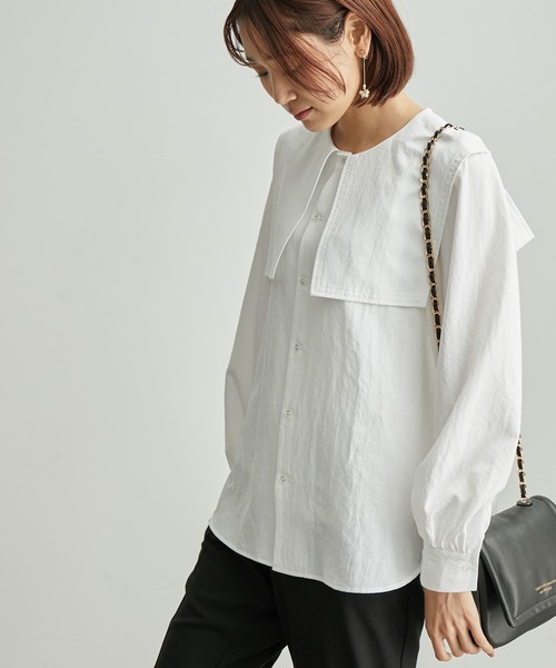 ROPE' PICNIC（ロペピクニック）の「リンクコーデ/セーラーカラーブラウス（シャツ/ブラウス・レディース・ホワイト/ブラック/カーキ/グレー系その他・38）」の13枚目の写真