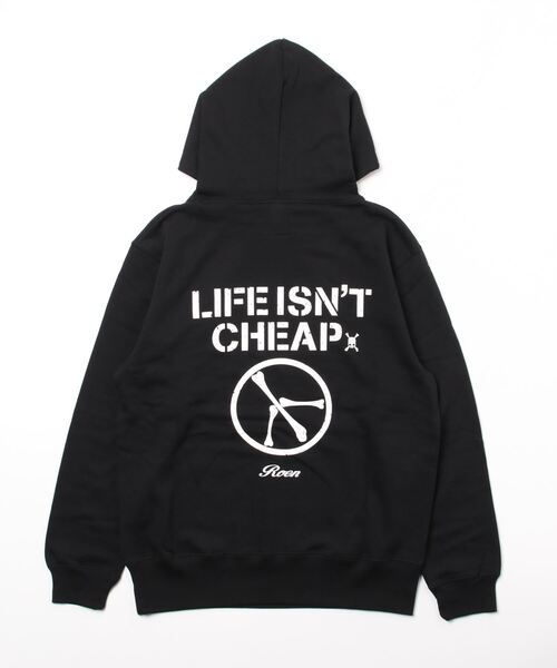 ROEN(ロエン)の「ROEN/ロエン/PEACE BONES HOODIE(パーカー・メンズ・ブラック・M/L)」の1枚目の写真