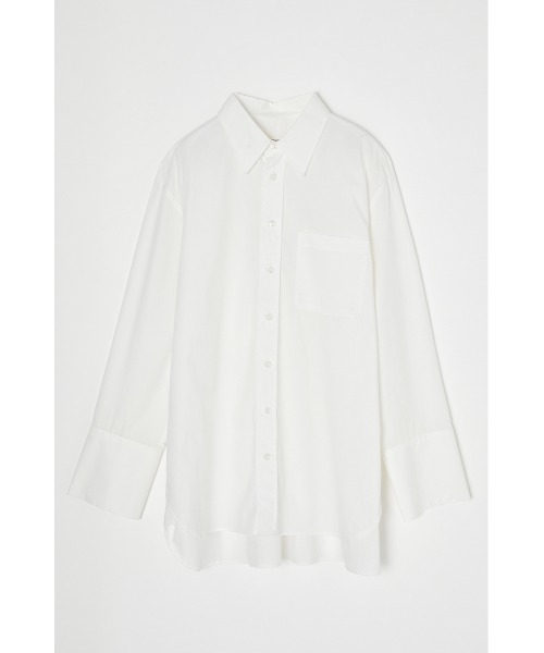 MOUSSY（マウジー）の「OVER CLERIC シャツ（シャツ/ブラウス・レディース・ホワイト/ベージュ系その他/ブルー系その他・FREE）」の2枚目の写真