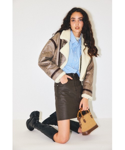 MOUSSY（マウジー）の「OVER CLERIC シャツ（シャツ/ブラウス・レディース・ホワイト/ベージュ系その他/ブルー系その他・FREE）」の9枚目の写真