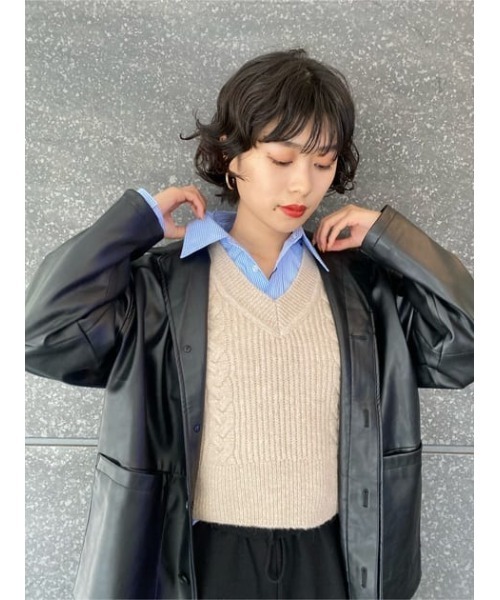 MOUSSY（マウジー）の「OVER CLERIC シャツ（シャツ/ブラウス・レディース・ホワイト/ベージュ系その他/ブルー系その他・FREE）」の4枚目の写真