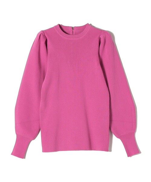 SHIPS（シップス）の「*〈手洗い可能〉スイスオーガニックコットンパフスリーブ◆（ニット/セーター・レディース・ブラック/オフホワイト/ブルー/ダークグレー/ライトイエロー/ライトグレー/ピンク系/グリーン・ONE SIZE）」の21枚目の写真