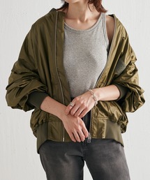 COLLAGE GALLARDAGALANTE | 軽量/秋服のスタイリングに欠かせない/オーバーサイズMA-1/手洗い可(MA-1)