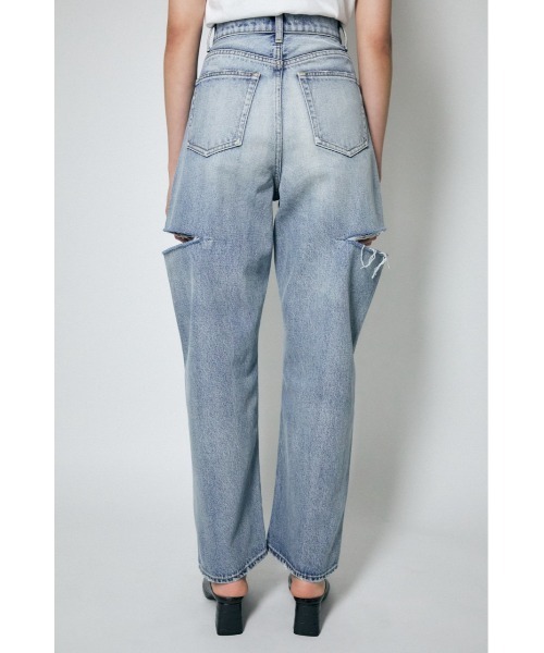 MOUSSY（マウジー）の「THIGH SLIT LOOSE STRAIGHT（デニム