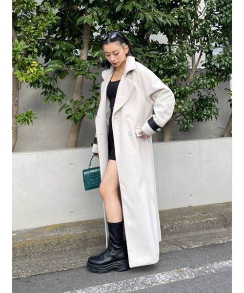 EVRIS（エヴリス）の「ベルテッドロングコート（その他アウター・レディース・ブラック/ブルー/アイボリー・FREE）」の13枚目の写真