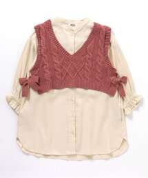 BREEZE | ニットビスチェセットワンピース_ウォッシャブル(ワンピース)