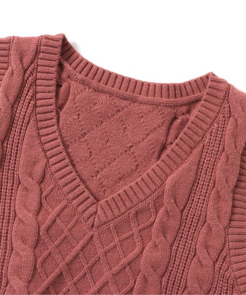 BREEZE（ブリーズ）の「【洗濯機でお洗濯OK】ニットビスチェセットワンピース_ウォッシャブル（ワンピース・キッズ・アイボリー/チャコール・130/80/140/100/120/90/110）」の8枚目の写真