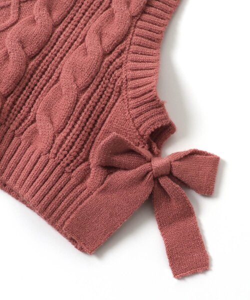 BREEZE（ブリーズ）の「【洗濯機でお洗濯OK】ニットビスチェセットワンピース_ウォッシャブル（ワンピース・キッズ・アイボリー/チャコール・130/80/140/100/120/90/110）」の10枚目の写真