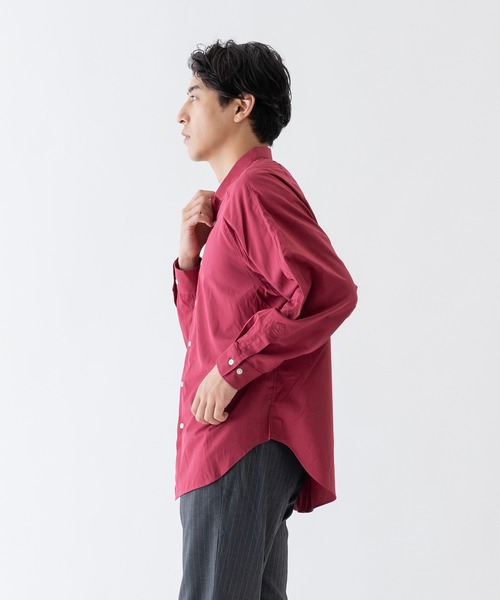BRICK & SONS（ブリックアンドサンズ）の「コットンレーヨン リラックスラグランスリーブシャツ＜レッド＞（シャツ/ブラウス・メンズ・レッド・LL/S/M/L）」の4枚目の写真