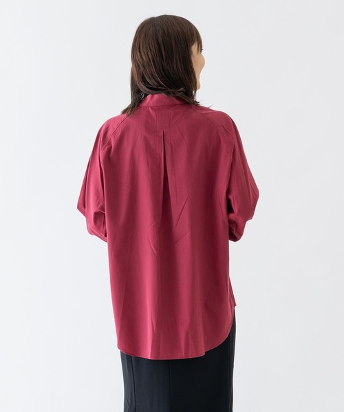 BRICK & SONS（ブリックアンドサンズ）の「コットンレーヨン リラックスラグランスリーブシャツ＜レッド＞（シャツ/ブラウス・メンズ・レッド・LL/S/M/L）」の9枚目の写真