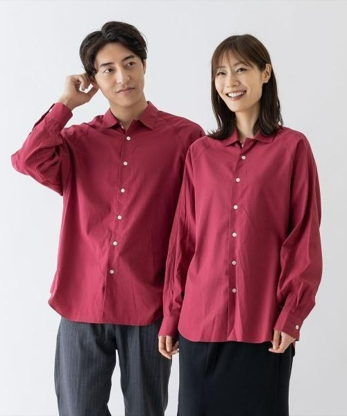 BRICK & SONS（ブリックアンドサンズ）の「コットンレーヨン リラックスラグランスリーブシャツ＜レッド＞（シャツ/ブラウス・メンズ・レッド・LL/S/M/L）」の17枚目の写真