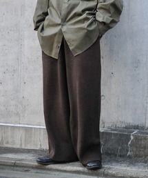 NILWAY | ワイドストレートリブニットパンツ(その他パンツ)