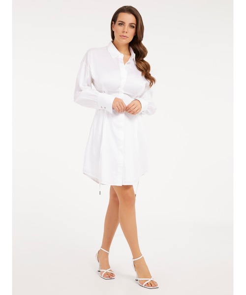 Guess(ゲス)の「Celie Dress(シャツワンピース・レディース・ホワイト/オリーブ・MEDIUM/SMALL/X-SMALL)」の10枚目の写真