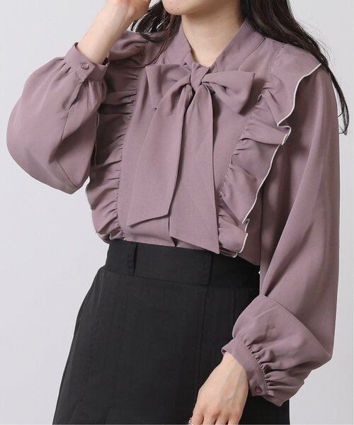 RAY CASSIN(レイカズン)の「ボータイフリルブラウス(シャツ/ブラウス・レディース・ピンク/ブラック/オフホワイト・FREE)」の10枚目の写真