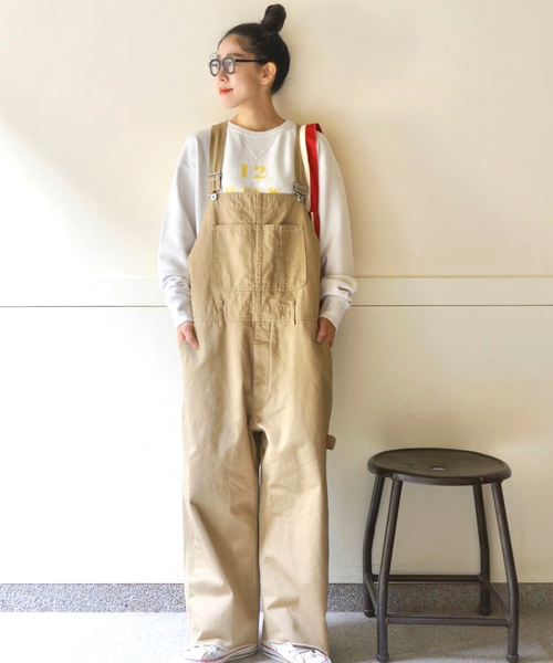 JOURNAL STANDARD LUXE(ジャーナルスタンダード ラックス)の「チノクロス スタンダードオーバーオール(サロペット/オーバーオール・レディース・ベージュ・FREE)」の1枚目の写真