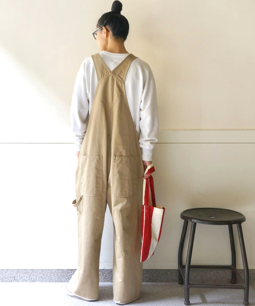 JOURNAL STANDARD LUXE(ジャーナルスタンダード ラックス)の「チノクロス スタンダードオーバーオール(サロペット/オーバーオール・レディース・ベージュ・FREE)」の3枚目の写真