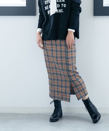 NANO universe | LB.04/ストレートシルエットチェック柄スカート(スカート)