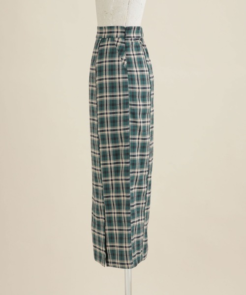 NANO universe（ナノユニバース）の「LB.04/ストレートシルエットチェック柄スカート（スカート・レディース・グリーン/オレンジ/キャメル・FREE）」の19枚目の写真