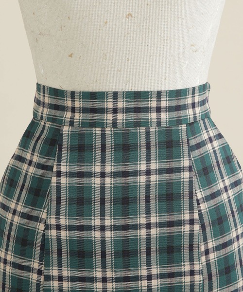 NANO universe（ナノユニバース）の「LB.04/ストレートシルエットチェック柄スカート（スカート・レディース・グリーン/オレンジ/キャメル・FREE）」の15枚目の写真