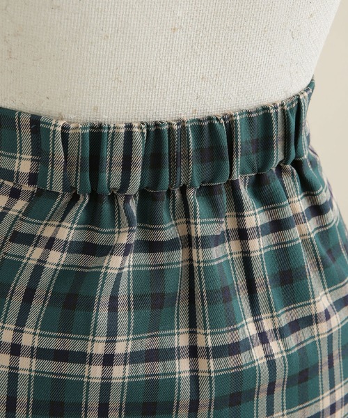 NANO universe（ナノユニバース）の「LB.04/ストレートシルエットチェック柄スカート（スカート・レディース・グリーン/オレンジ/キャメル・FREE）」の6枚目の写真